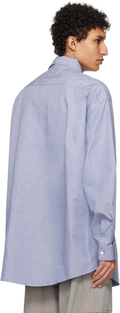 Hed Mayner Blue Twin Pleats Shirt 3