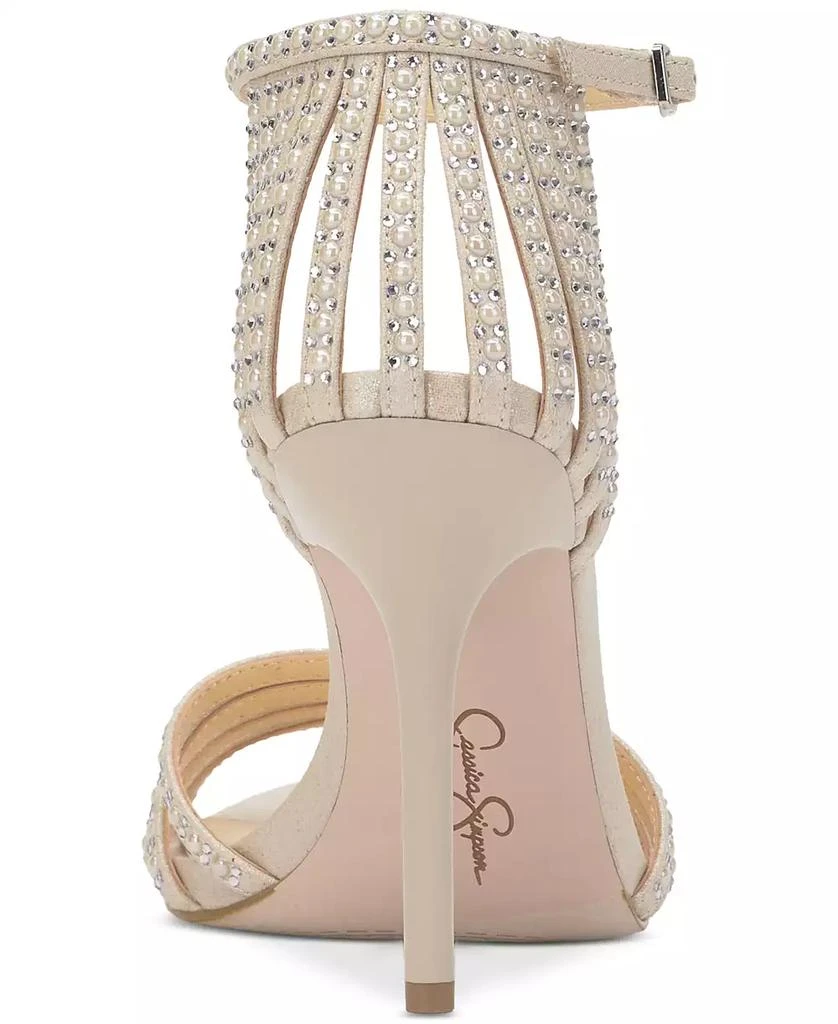 Jessica Simpson Women
s Nuvire Strappy Stiletto Dress Sandals 3