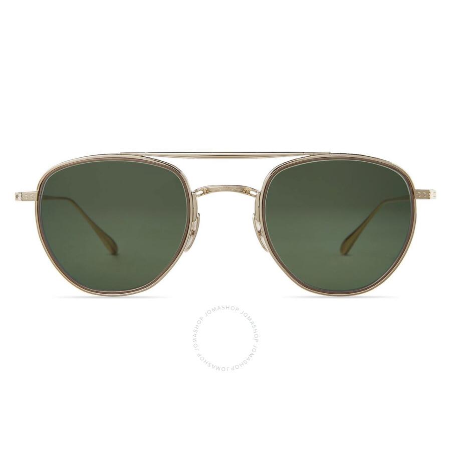Mr. Leight ROKU II S Green Pilot Titanium Sunglasses ML4015 12KG-MBZ/GRN 48