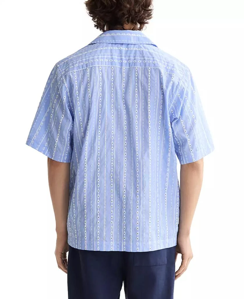 Scotch & Soda Men's Relaxed-Fit Stripe Short-Sleeve Shirt 4