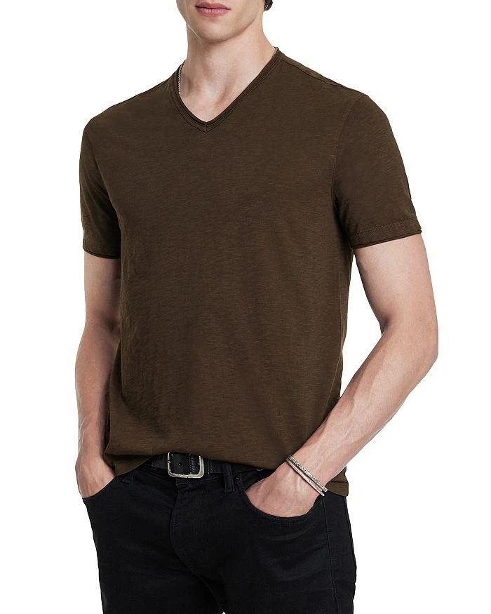 John Varvatos Miles Slub V Neck Tee 1