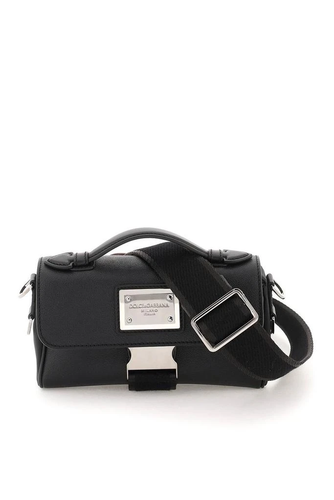Dolce & Gabbana Dolce & Gabbana Logo Plaque Buckled Shoulder Bag 1