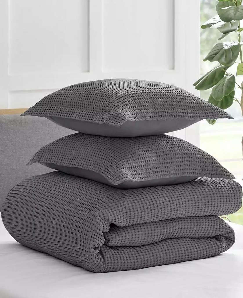 Levtex Mills Waffle Textured 3-Pc. Duvet Cover Set 2
