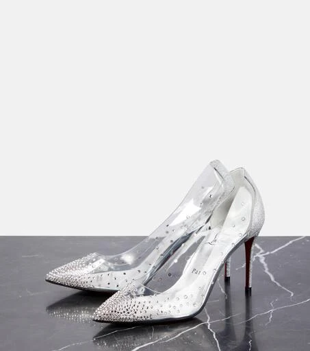 Christian Louboutin Degrastrass embellished PVC pumps 5