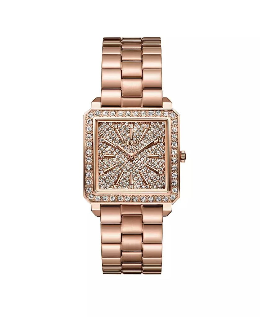 Jbw Women's Cristal Quartz 18K Rose Gold-Plated Stainless Steel Watch Set 4