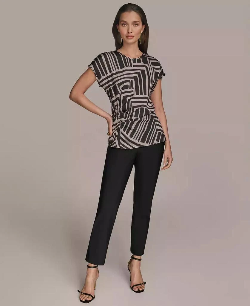Donna Karan Women's Cap-Sleeve Printed Top 5