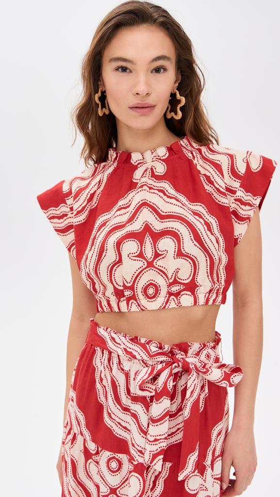 LEMLEM Muna Ruched Crop Top