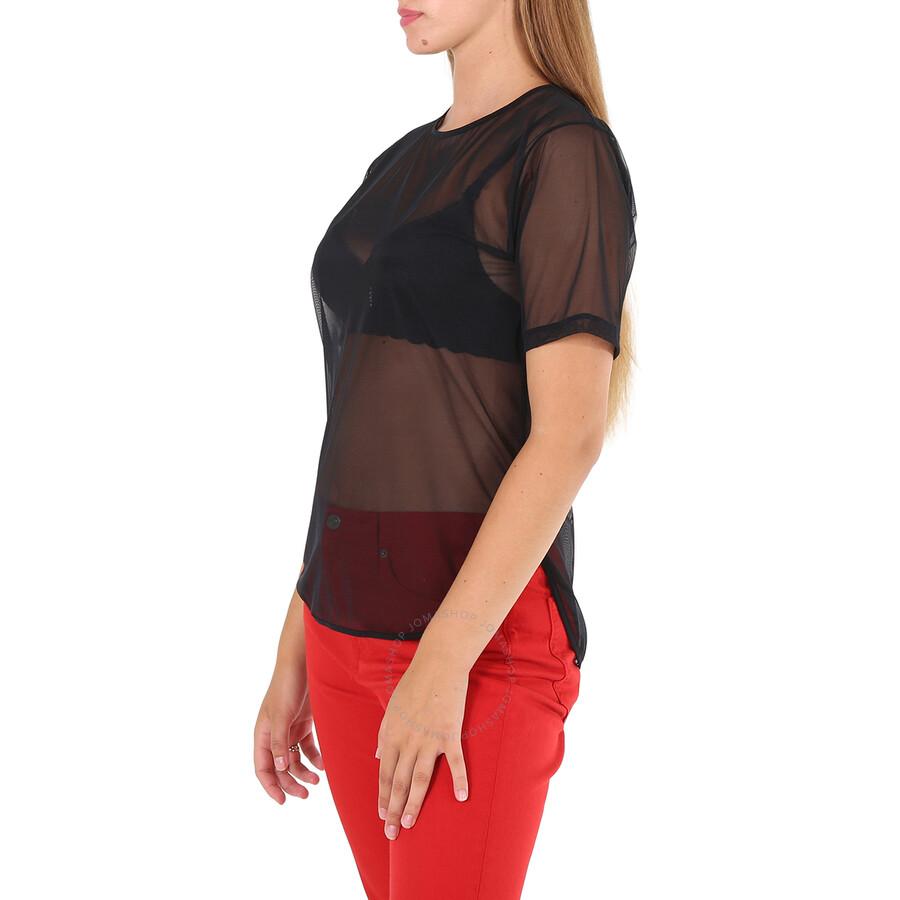 Wolford Ladies Black Loose Fit Tulle Shirt