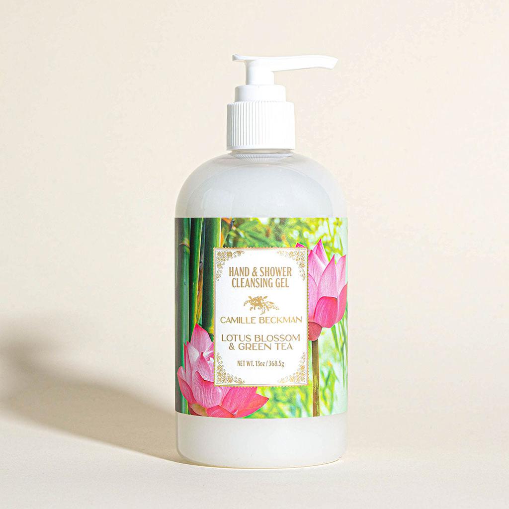 Camille Beckman Hand & Shower Cleansing Gel 13oz Lotus Blossom & Green Tea