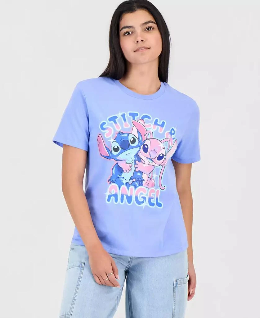 Disney Juniors' Stitch and Angel Graphic Print T-Shirt