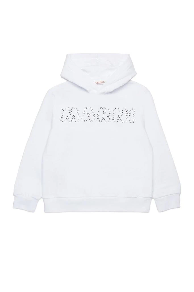 Marni Kids Marni Kids Logo Embroidered Hoodie 1