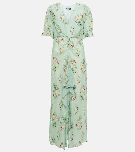 Rixo Ariel floral cotton and silk dress 1