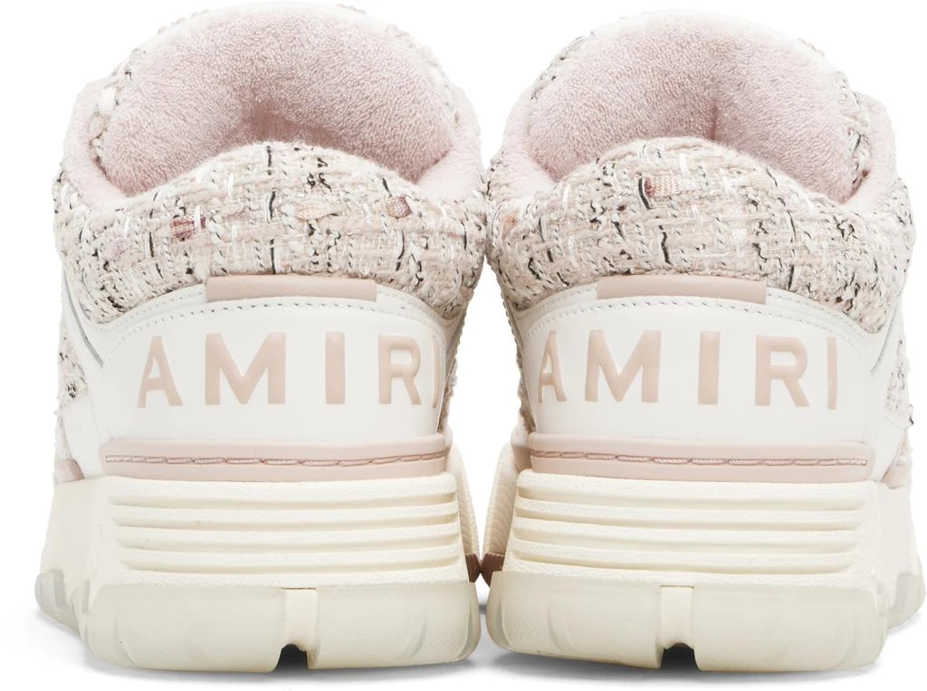 AMIRI White 
Pink Bouclé MA-1 Sneakers 2