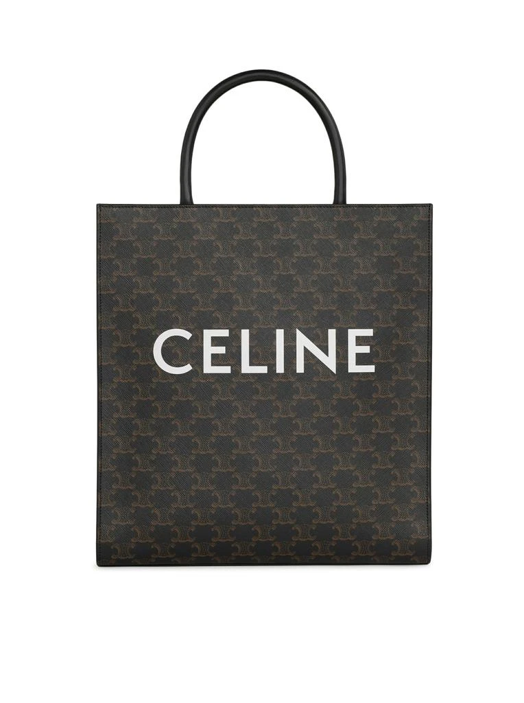 Celine MEDIUM VERTICAL CABAS BAG IN TRIOMPHE CANVAS WITH CELINE PRINT 1