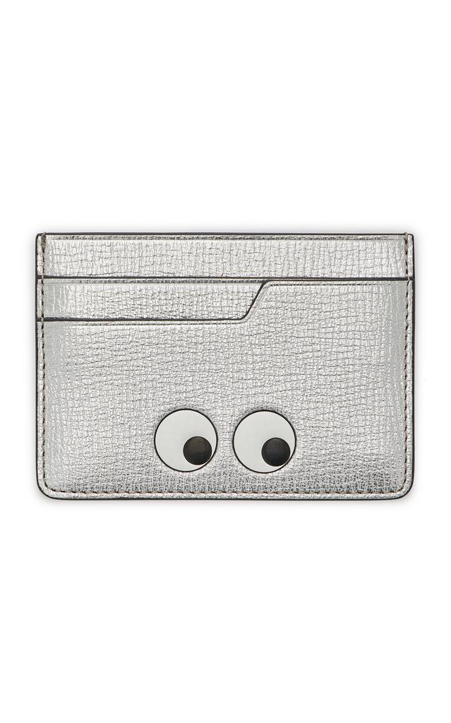Anya Hindmarch Anya Hindmarch - Eyes Leather Card Case - Silver - Moda Operandi