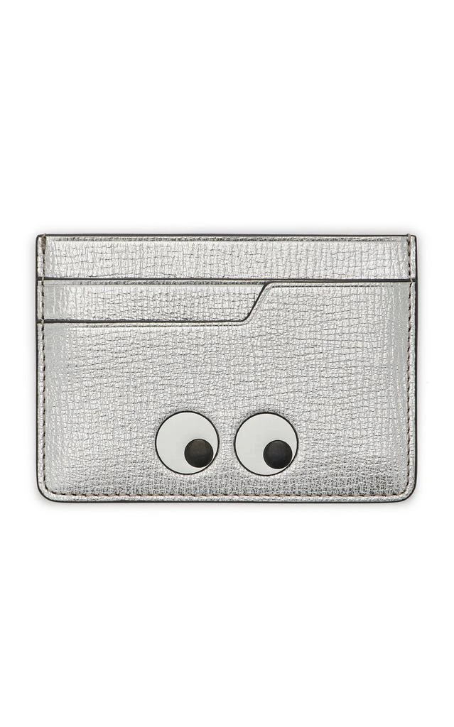 Anya Hindmarch Anya Hindmarch - Eyes Leather Card Case - Silver - Moda Operandi 1