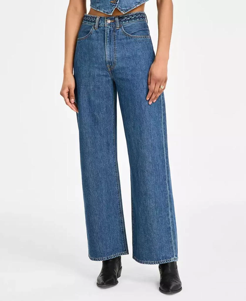 Levi's Premium Women's Ribcage Wide-Leg Braided Cotton Jeans 3