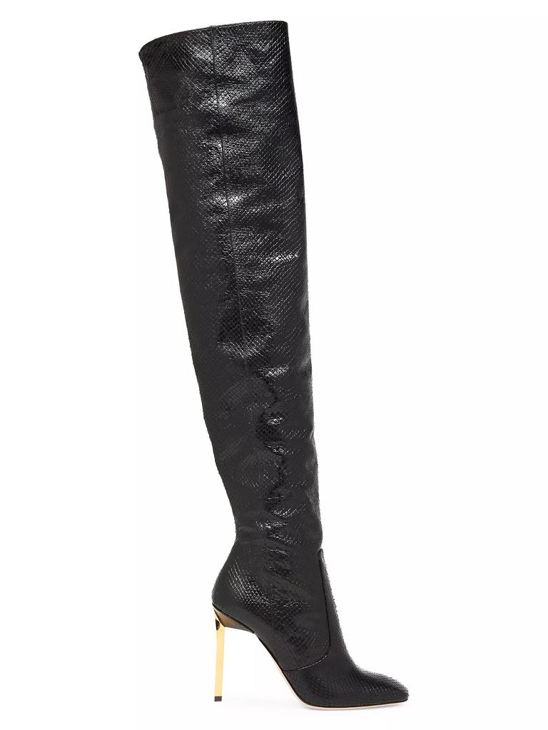 Over the knee python boots best sale