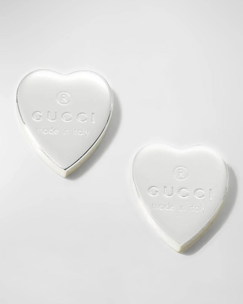 Gucci Engraved Heart Trademark Earrings