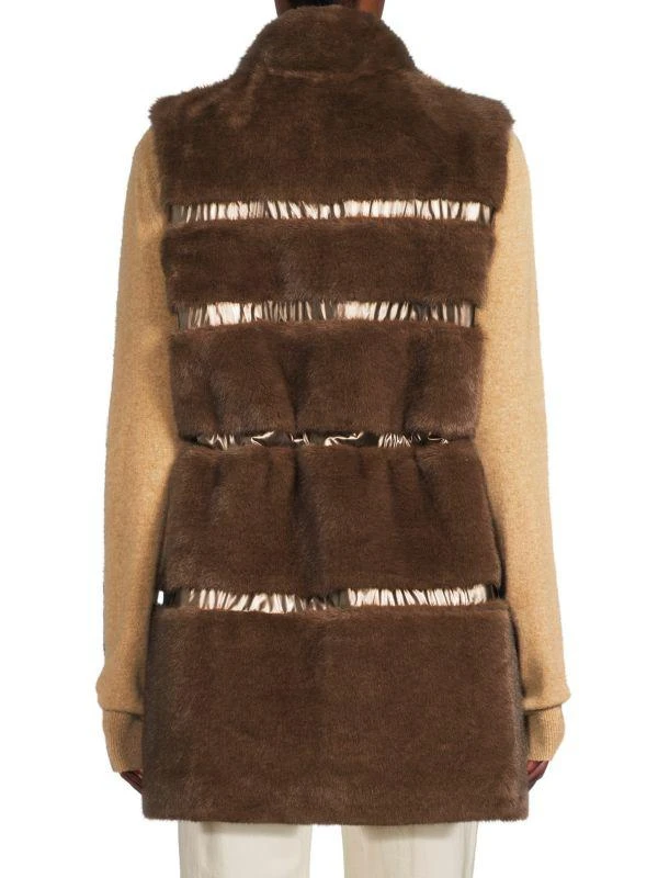 BELLE FARE Faux Fur Longline Vest 2