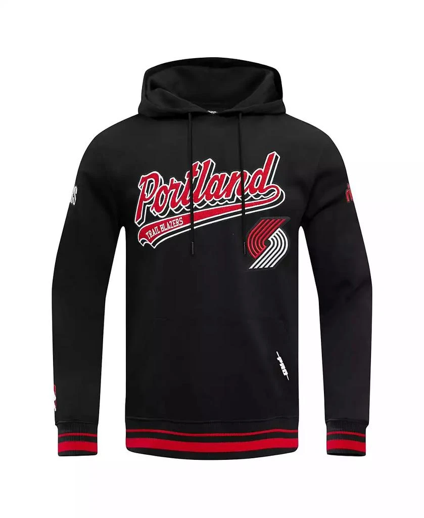 Pro Standard Men's Black Portland Trail Blazers Script Tail Pullover Hoodie 4