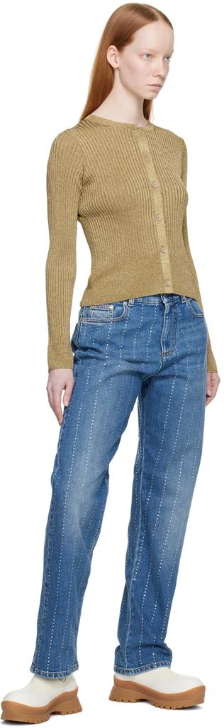 Stella McCartney Gold Sparkle Cardigan 4