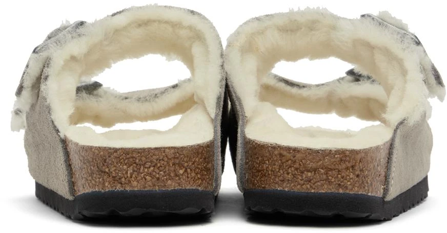 Birkenstock Gray Narrow Arizona Shearling Sandals 2
