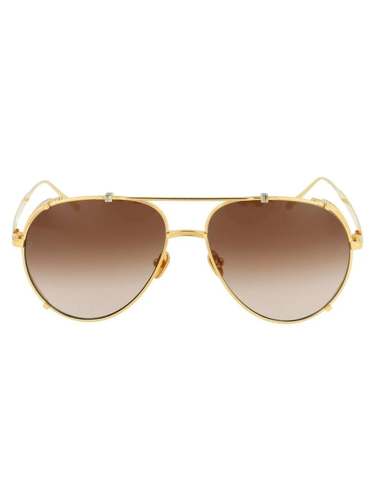 Linda Farrow Linda Farrow Newman Aviator Frame Sunglasses 1