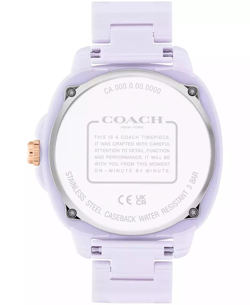 Coach Women's Kitt Lavender Ceramic Bracelet Watch, 38mm 3