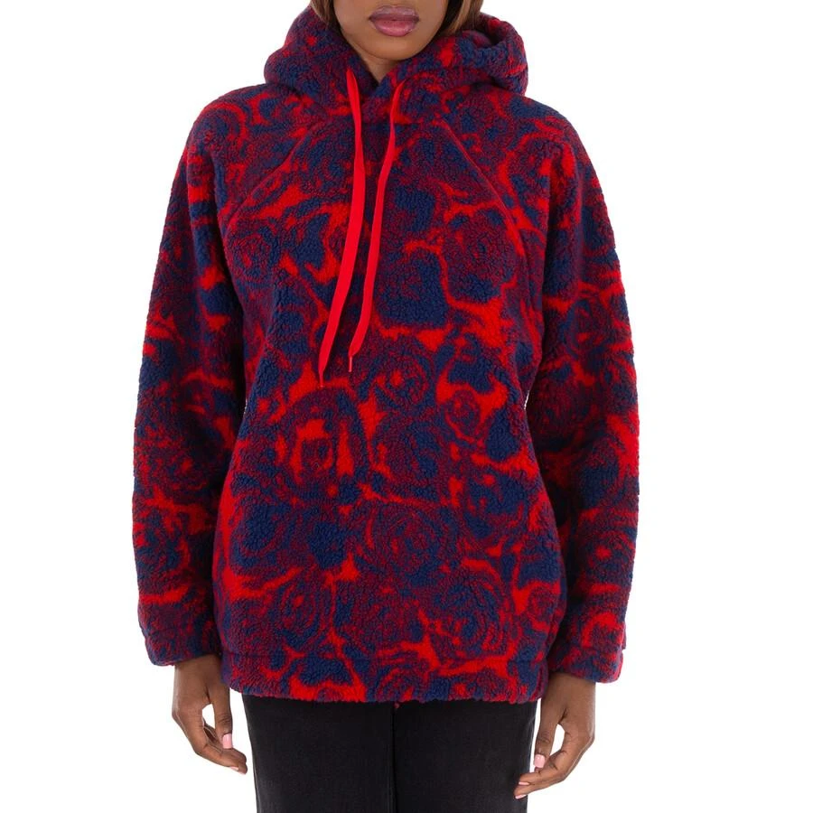 Burberry Floral Pattern Drawstring Hoodie