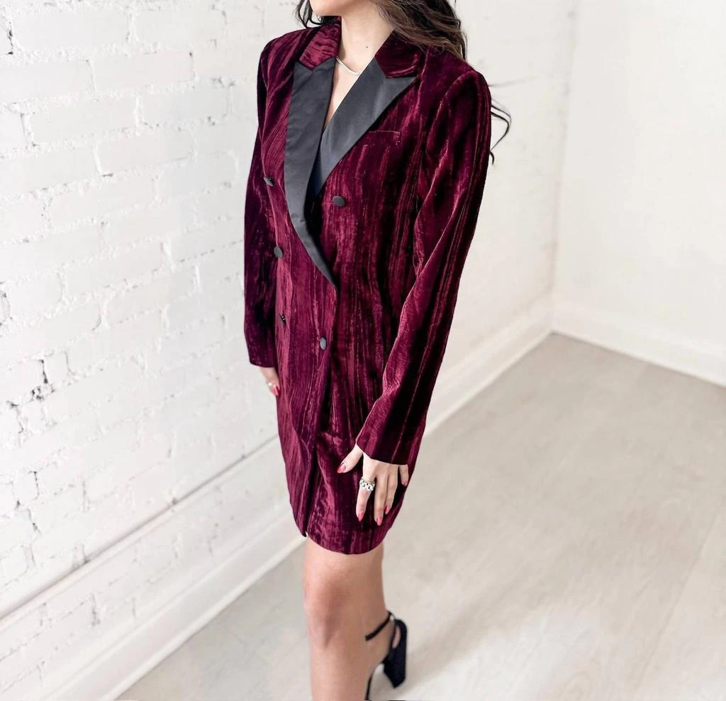 adelyn rae Tania Blazer Dress In Velvet 2