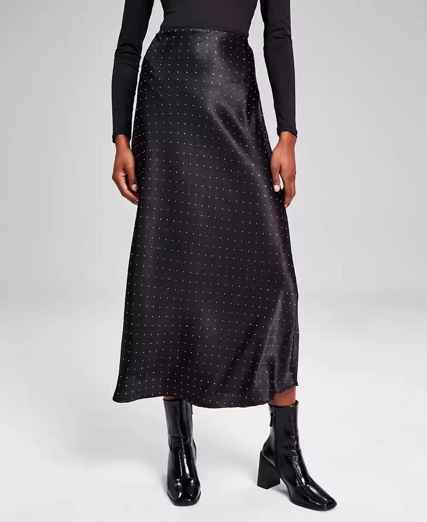 And Now This Women's Satin Rhinestone Maxi Skirt, Created for Macy's 2