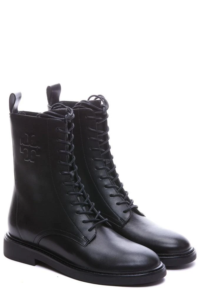 Tory Burch Tory Burch Logo Embossed Side-Zip Combat Boots 4