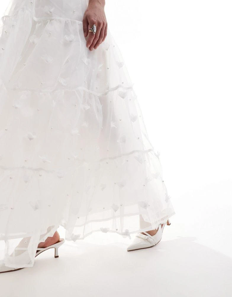 Sister Jane Dream Sister Jane Bridal floral pearl embellished maxi skirt co-ord in ivory 4