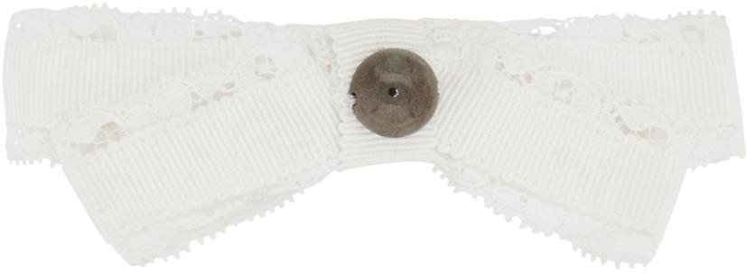 Erdem White Bow Hair Barrette