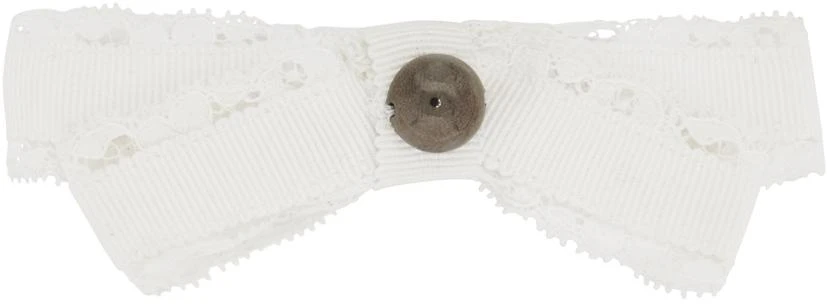 Erdem White Bow Hair Barrette 1