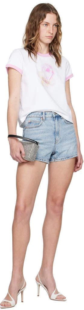 Alexander Wang White 'Sugar Baby' Ringer T-Shirt 4