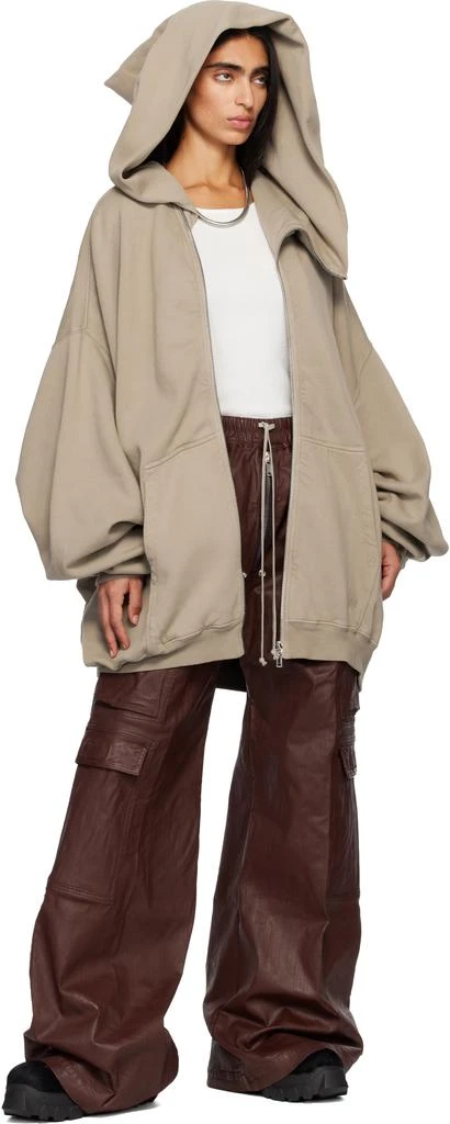 Rick Owens Taupe Concordians Megamountain Hoodie 4