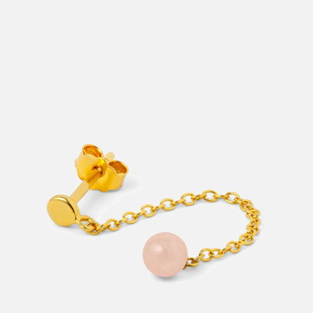 LULU Copenhagen LULU Copenhagen Gold-Plated Rose Quartz Earring 4