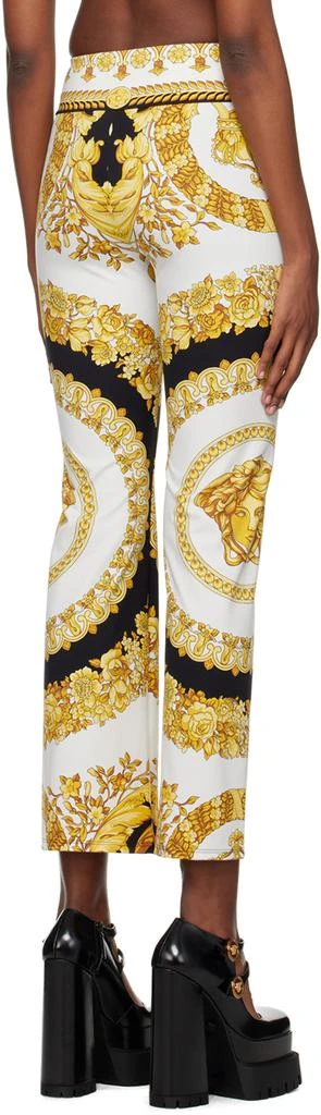 Versace White & Gold Barocco Leggings 3