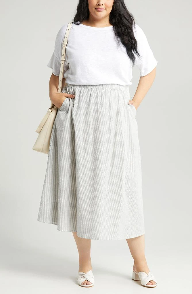 Eileen Fisher Organic Cotton A-Line Skirt 8