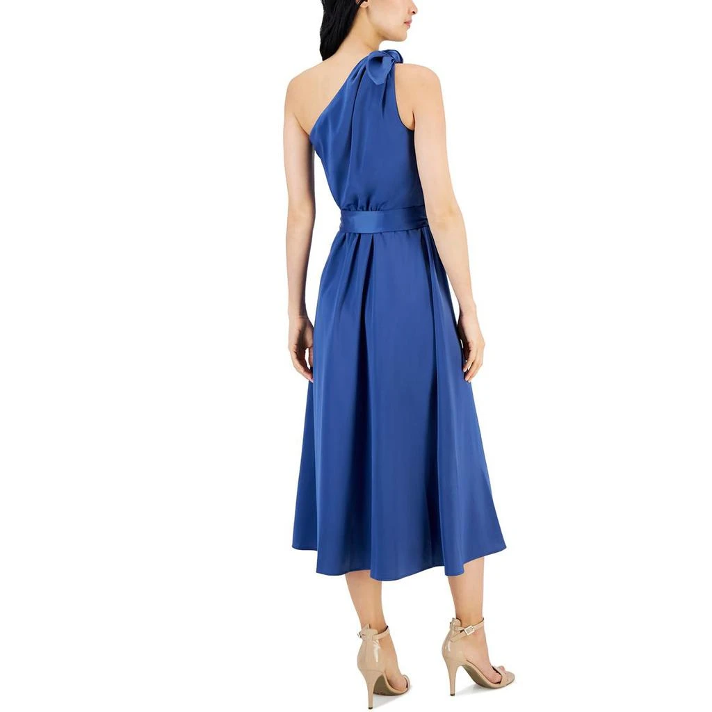 Anne Klein Womens Satin Midi Fit & Flare Dress 2