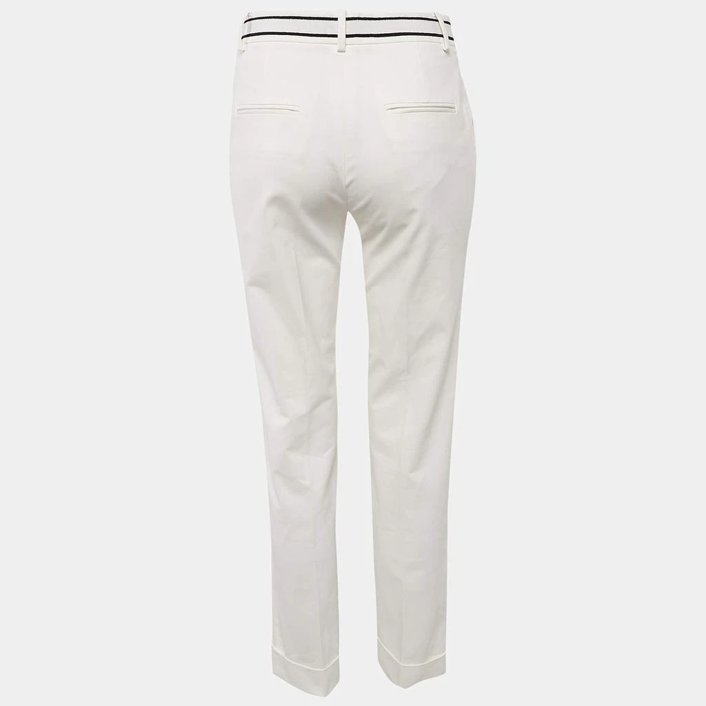 Dior Christian Dior White Gabardine Tapered Trousers S 2