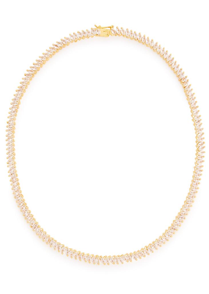 FALLON Rivière crystal-embellished necklace