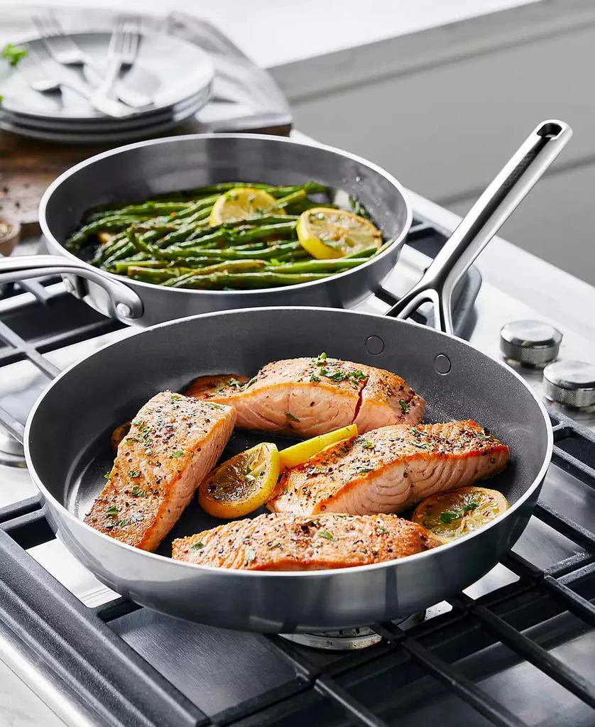 Greenpan GP5 Stainless Steel Healthy Ceramic Nonstick 2-Piece Fry pan Set, 10" and 12" 3