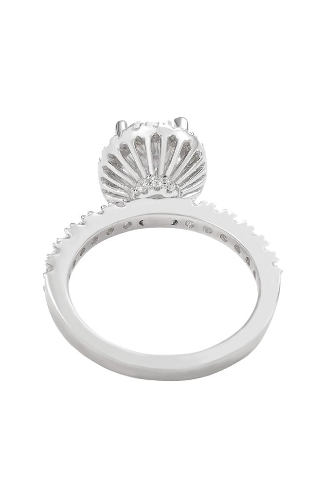 Suzy Levian Sterling Silver Oval Cubic Zirconia Ring