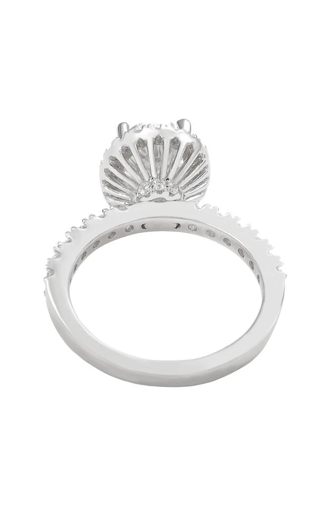 Suzy Levian Sterling Silver Oval Cubic Zirconia Ring 2