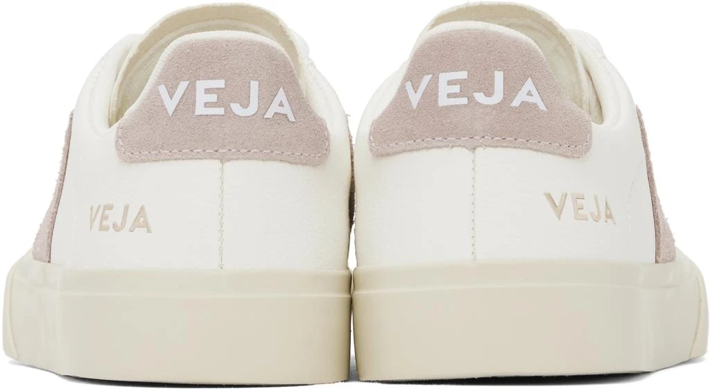 Veja White & Pink Campo Leather Sneakers 2