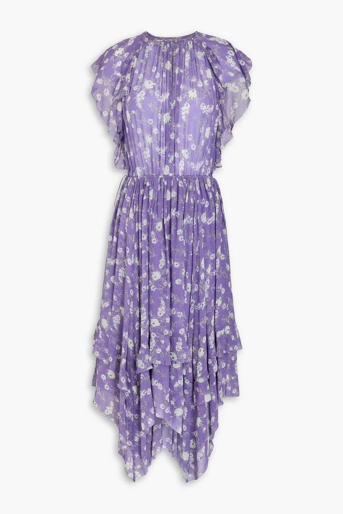 Ulla Johnson Ruffled floral-print silk-georgette midi dress