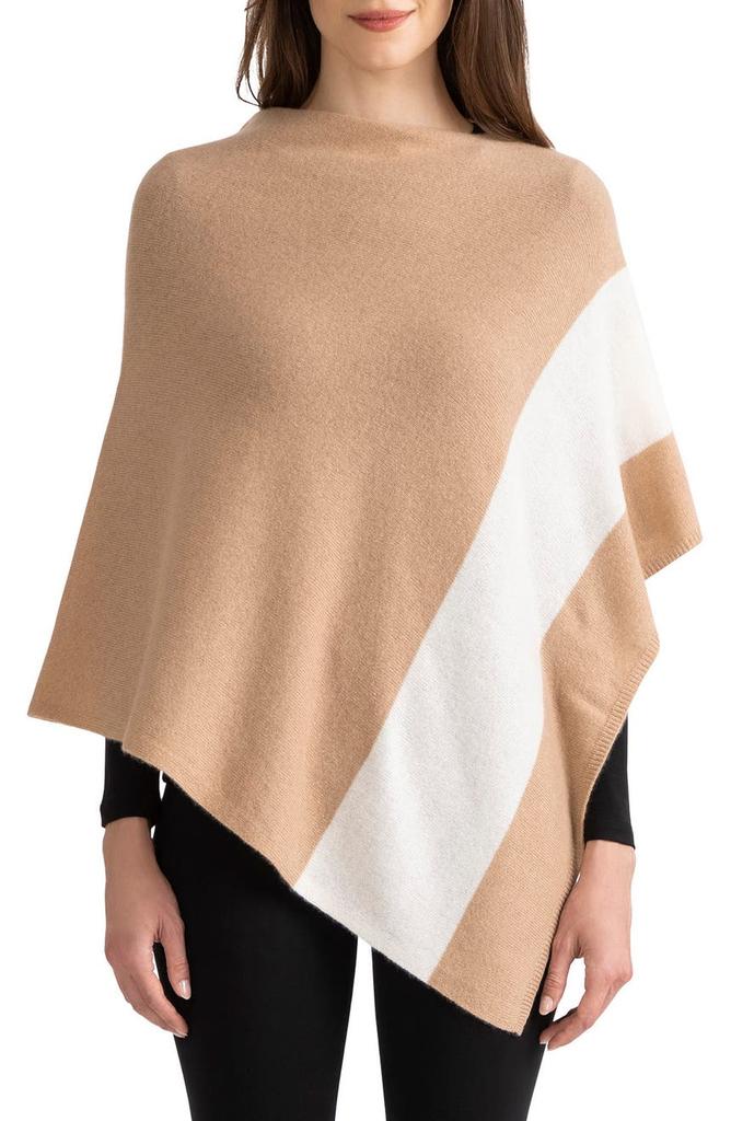 Sofia Cashmere Striped Cashmere Poncho